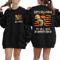 FEARLESS Funny Pumpkin Sheriff Halloween Sweatshirt - Spooky Season Cowboy Graphic Crewneck