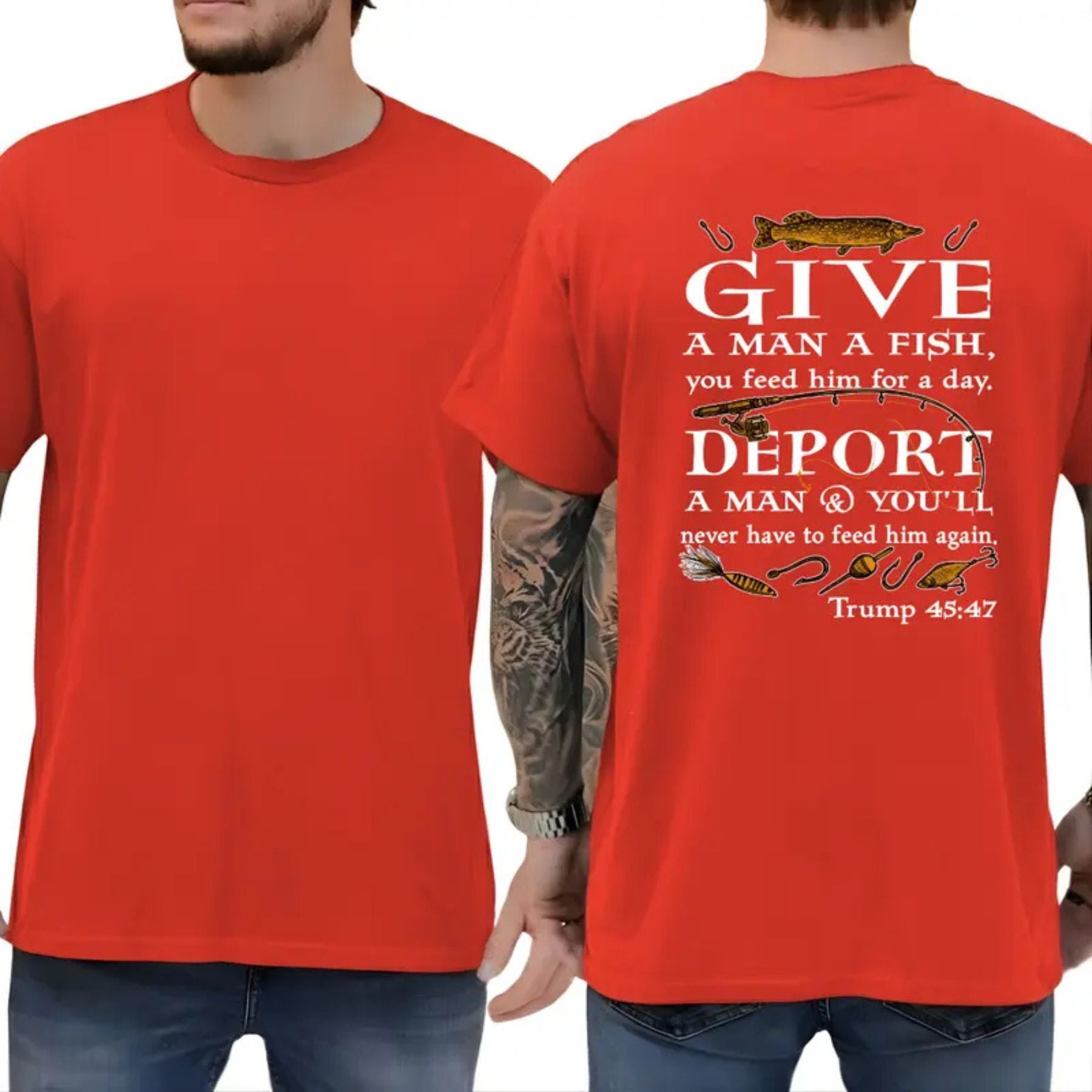 "Deport A Man" Political Satire T-Shirt – Heavyweight Conservative Graphic Tee