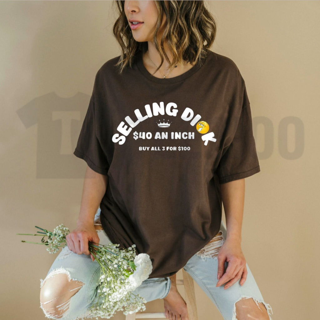 Selling Dick Funny Adult Meme Offensive Humorous Innuendo T-Shirt Top for Men