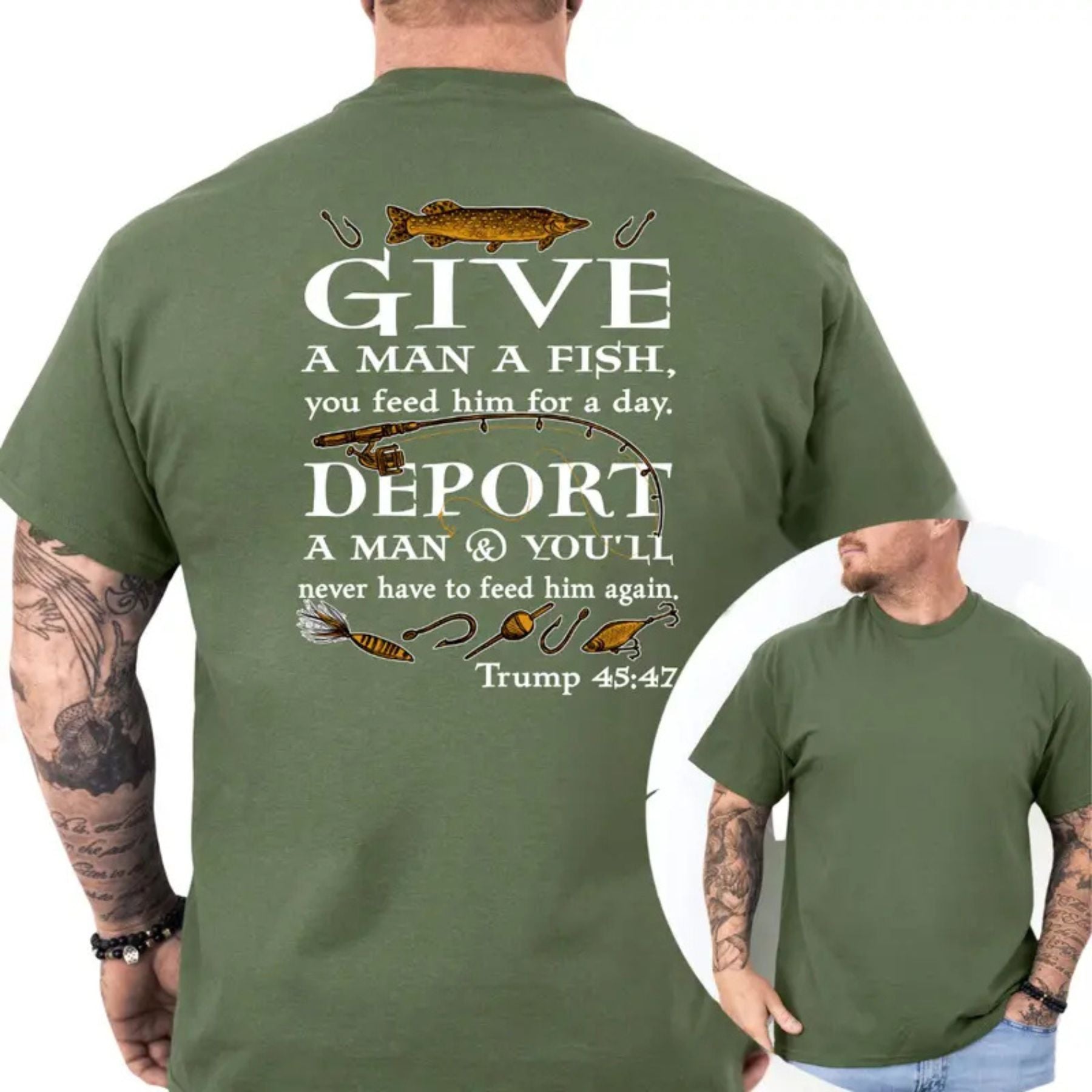 "Deport A Man" Political Satire T-Shirt – Heavyweight Conservative Graphic Tee
