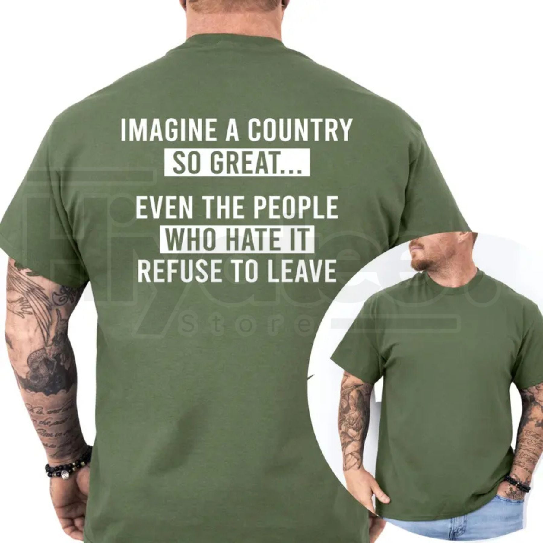 "Imagine A Country So Great" – Funny Patriotic Republican Men’s Top
